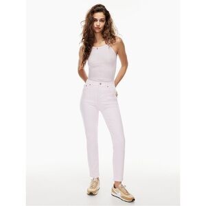 ARITZIA-DENIM Forum “The Yoko High Rise Slim” In White (Size:24)